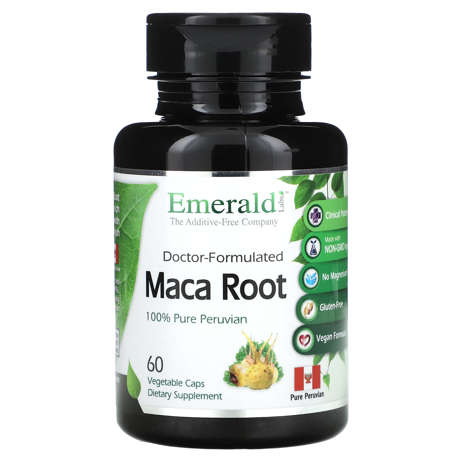 Maca Root, 60 Vegetable Capsules (500 mg per Capsule)
