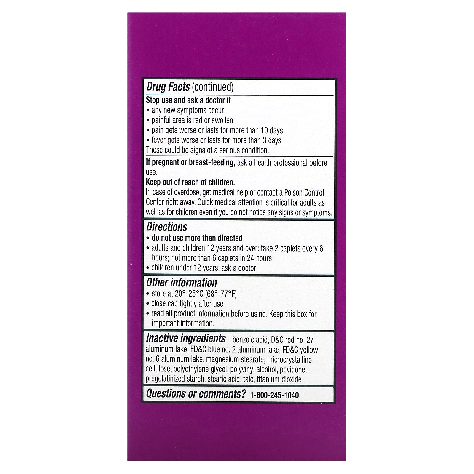 Tension Headache, 100 Caplets