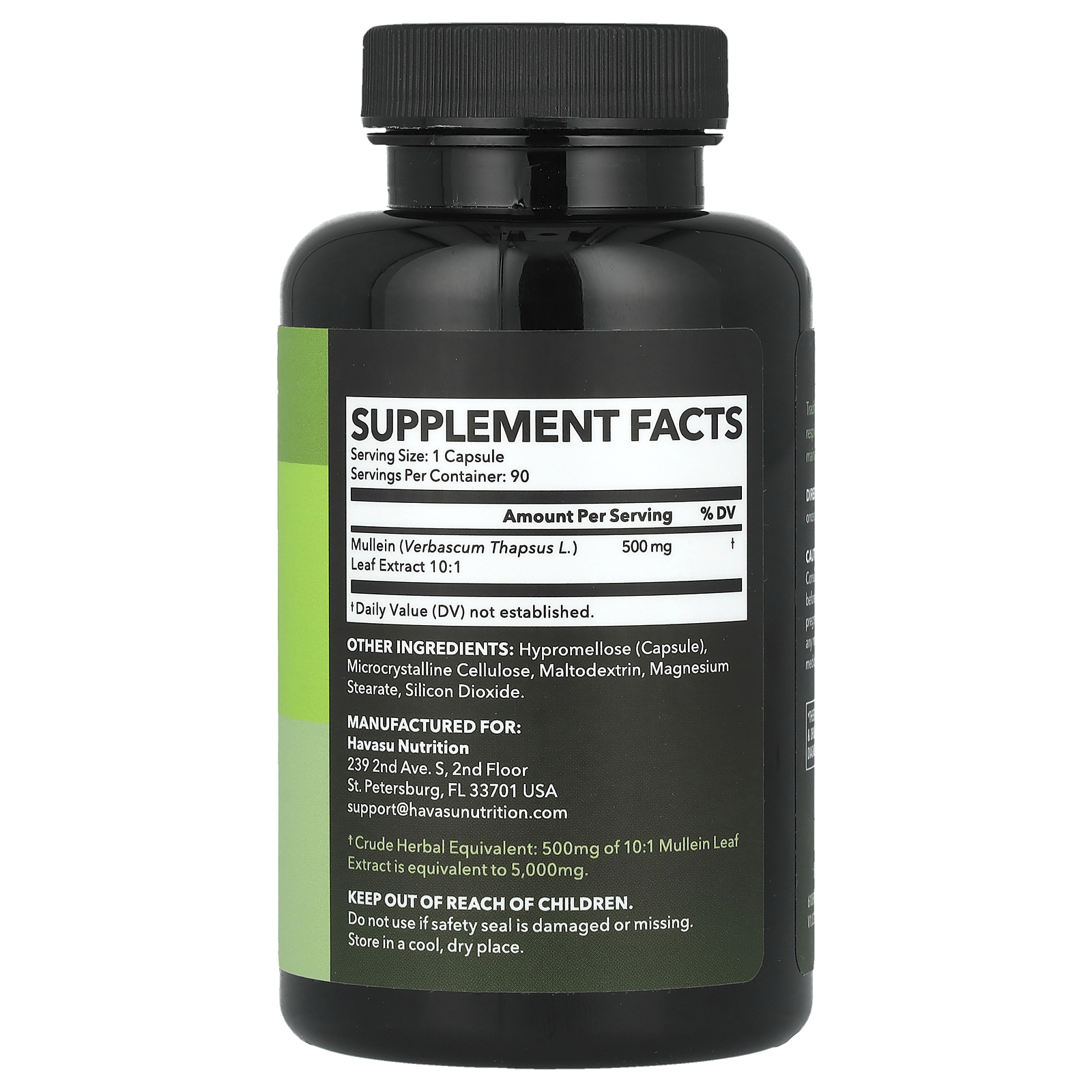 Mullein Leaf, 500 mg, 90 Capsules