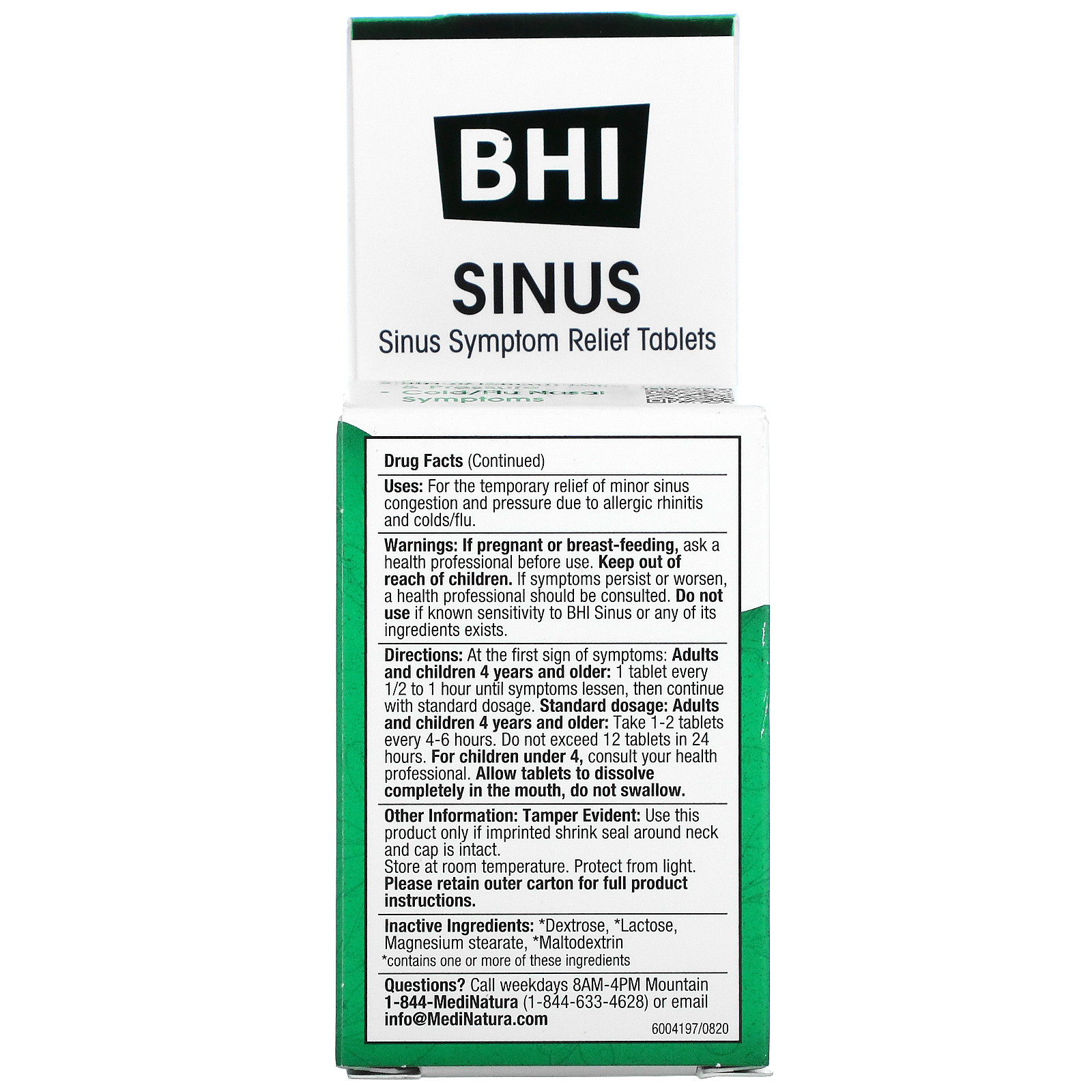 BHI, Sinus, 100 Tablets