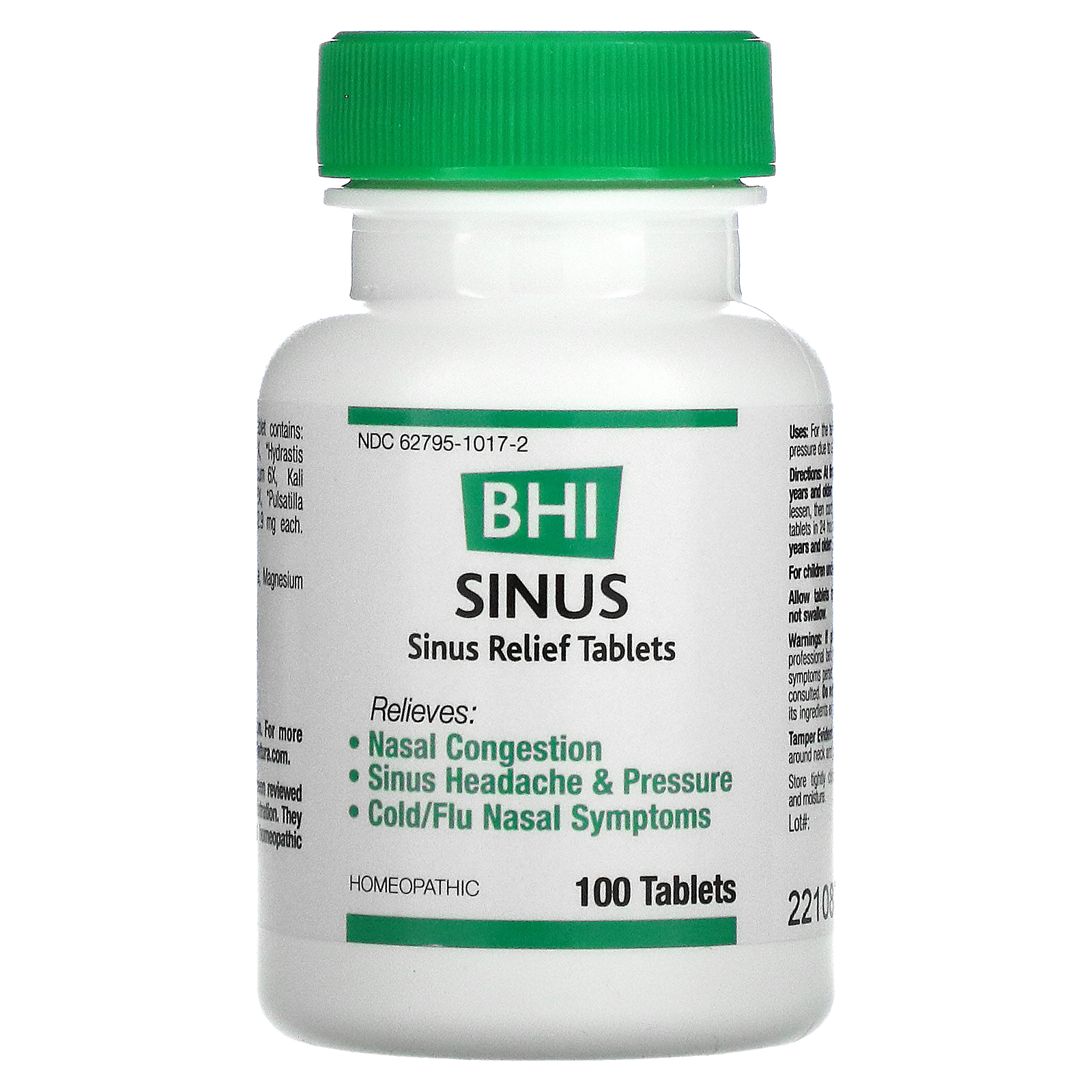 BHI, Sinus, 100 Tablets