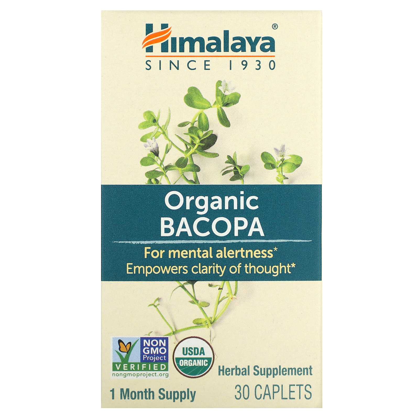 Organic Bacopa, 30 Caplets