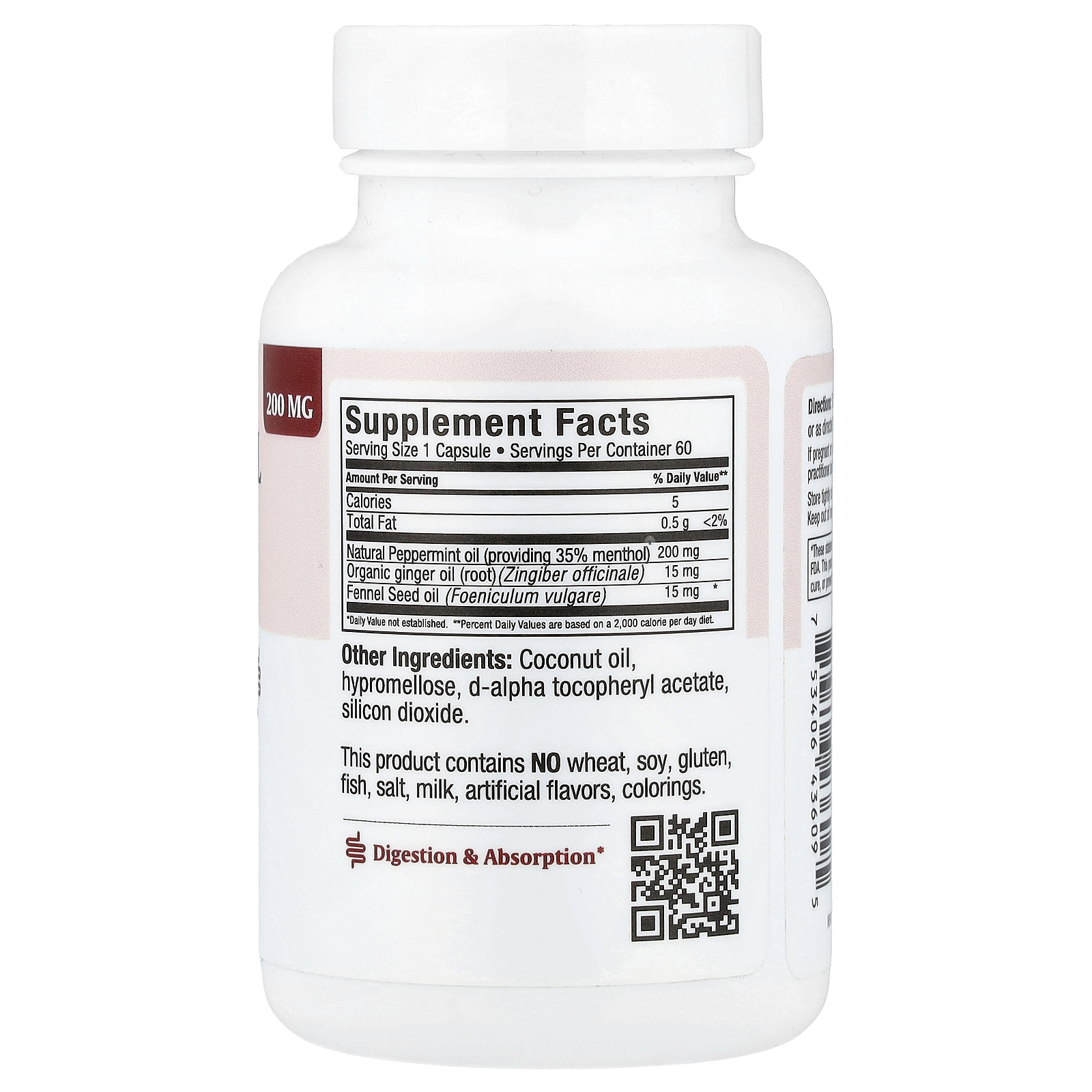 Peppermint Oil, 60 Liquid Delayed Release Caps