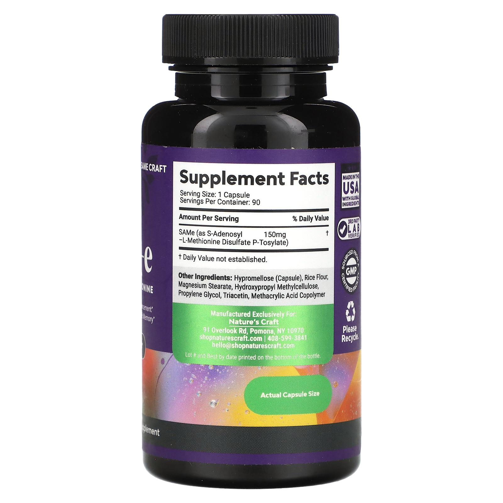 SAM-e, 150 mg, 90 Capsules
