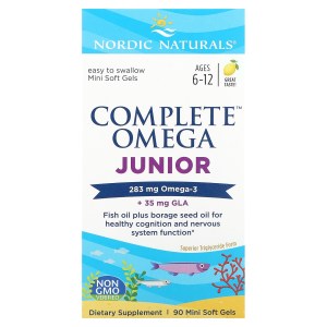 Complete Omega™ Junior, Ages 6+, Lemon, 90 Mini Soft Gels Complete Omega™ Junior, Ages 6+, Lemon, 90 Mini Soft Gels