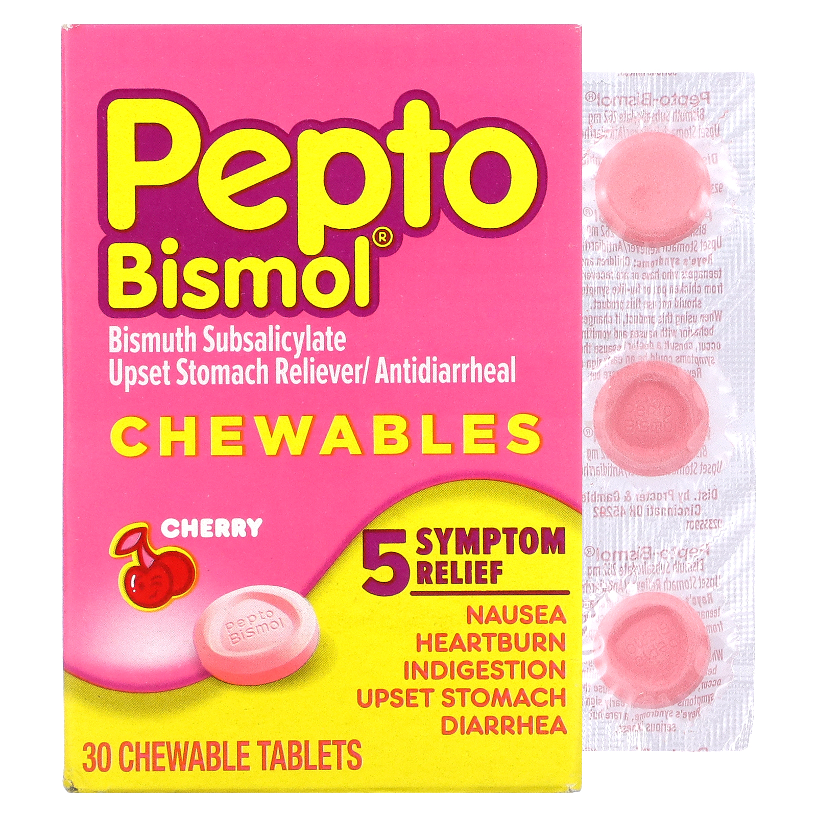 Chewables, Cherry, 30 Chewable Tablets (131 mg per Tablet)