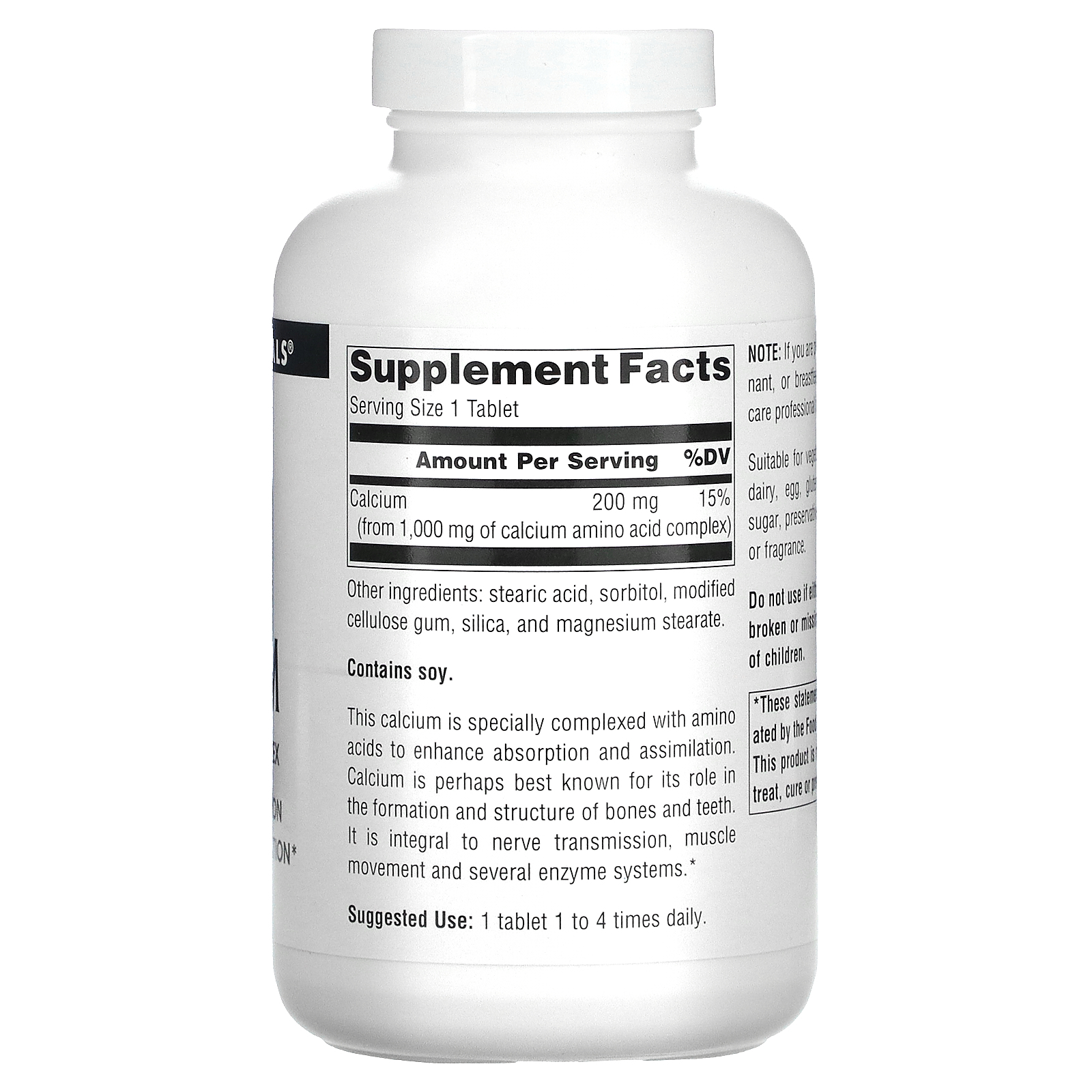 Calcium, 200 mg, 250 Tablets