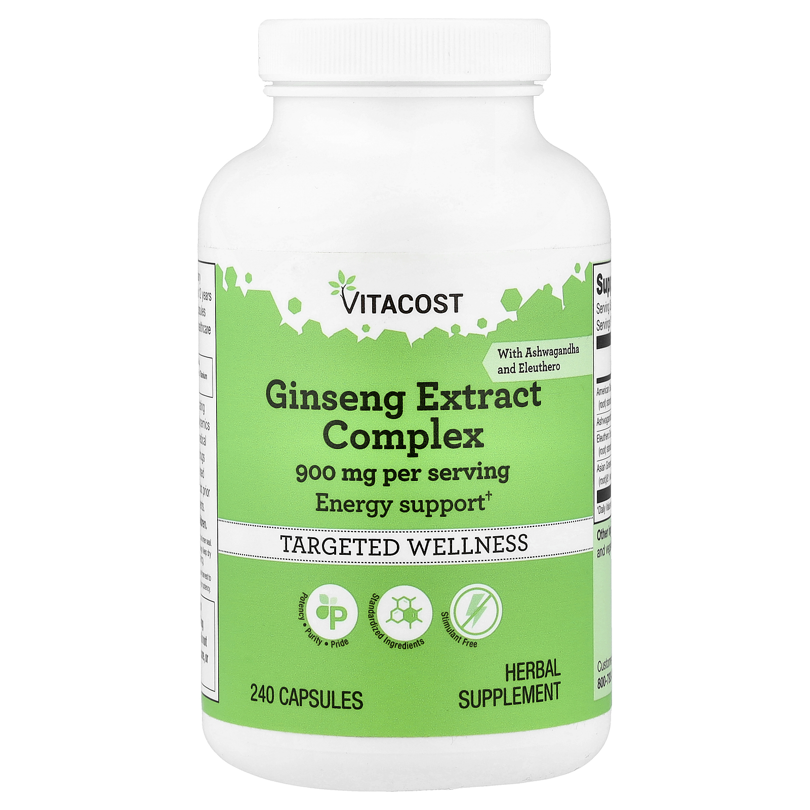 Ginseng Extract Complex, 240 Capsules