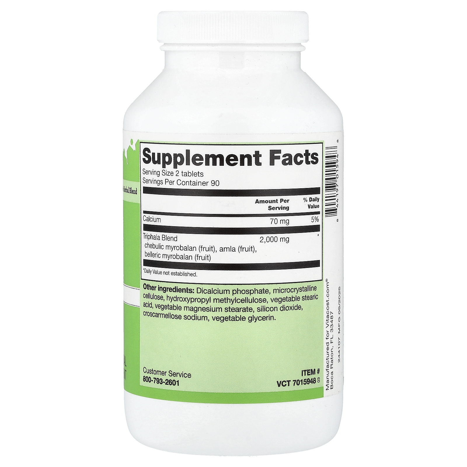 Triphala, 180 Tablets