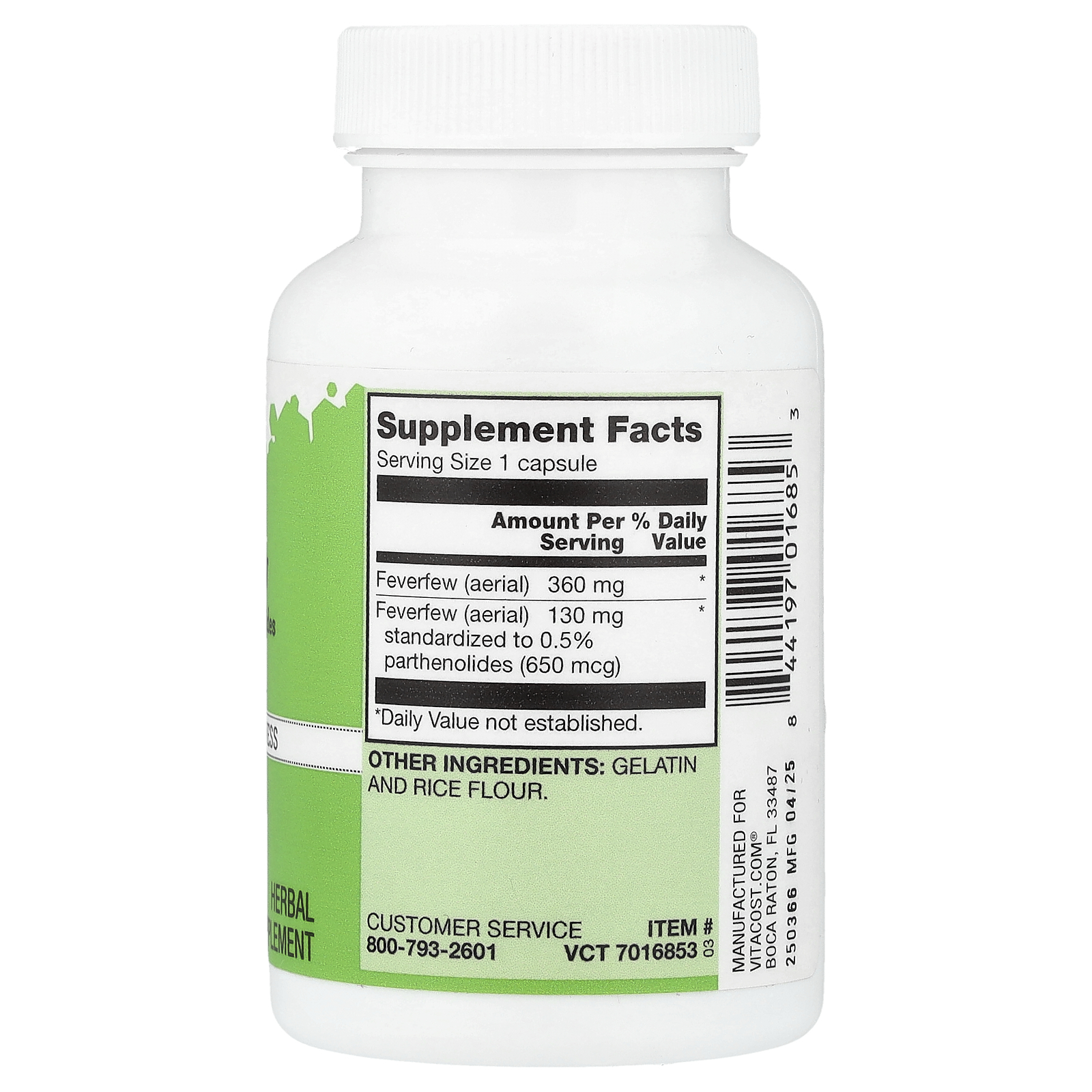 Feverfew, 60 Capsules