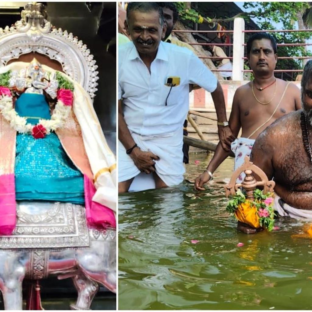 பிள்ளையார்பட்டி கற்பக விநாயகர் கோயிலில் தமிழ் புத்தாண்டு தீர்த்தவாரி உற்சவம் பிள்ளையார்பட்டி கற்பக விநாயகர் கோயிலில் தமிழ் புத்தாண்டு தீர்த்தவாரி உற்சவம்