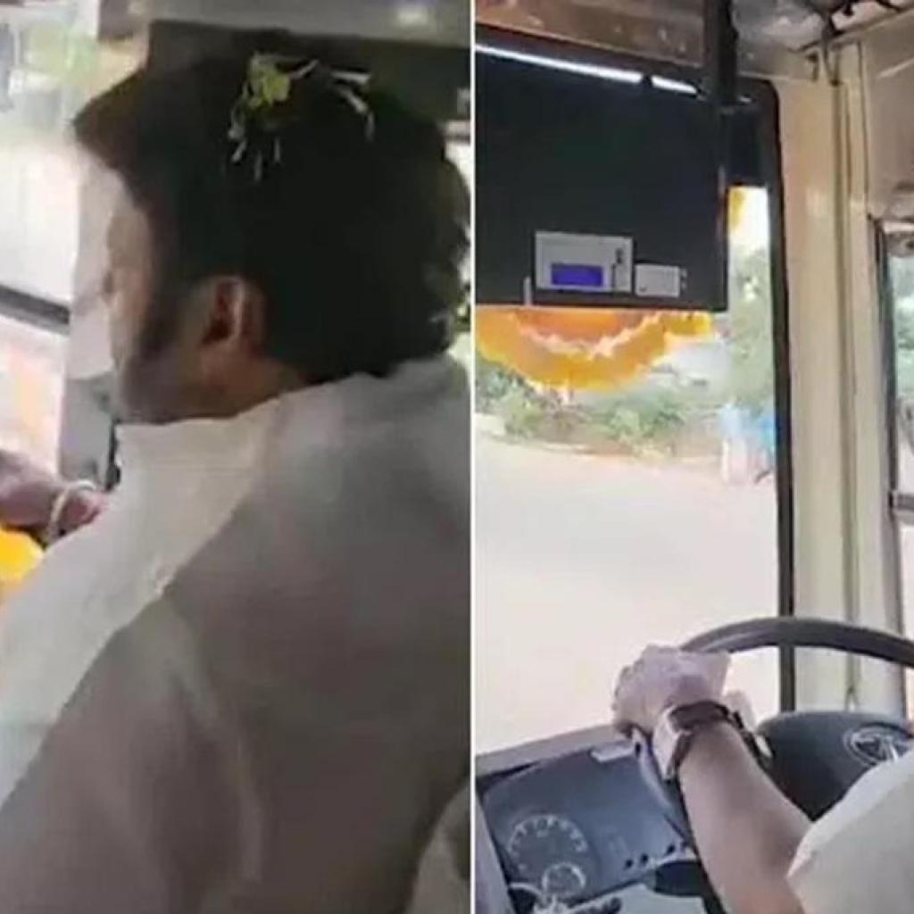 அரசு விழாவில் பேருந்து ஓட்டிய பாலகிருஷ்ணா! அரசு விழாவில் பேருந்து ஓட்டிய பாலகிருஷ்ணா!