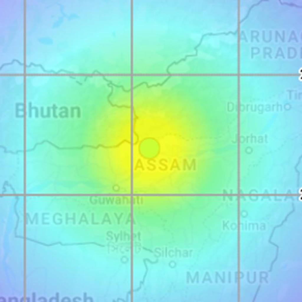 அசாமில் 5.8 ரிக்டரில் நிலநடுக்கம்: பூடானில் நில அதிர்வு அசாமில் 5.8 ரிக்டரில் நிலநடுக்கம்: பூடானில் நில அதிர்வு