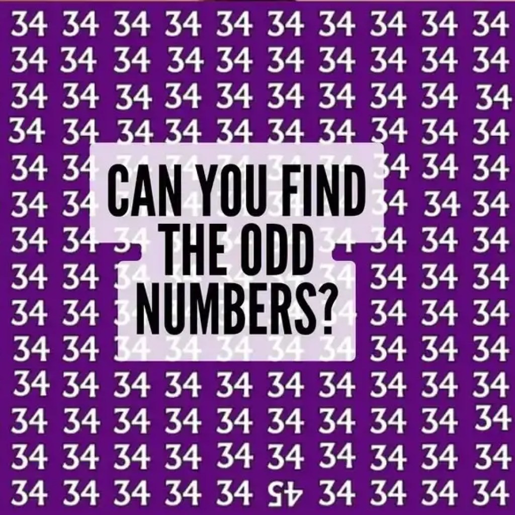 ஒளியியல் மாயை: கழுகு போன்ற கூர்மையான கண்கள் உள்ளவர்கள் மட்டுமே 17 வினாடிகளில் ஒற்றைப்படை எண்களைக் கண்டறிய முடியும் | – டைம்ஸ் ஆஃப் இந்தியா ஒளியியல் மாயை: கழுகு போன்ற கூர்மையான கண்கள் உள்ளவர்கள் மட்டுமே 17 வினாடிகளில் ஒற்றைப்படை எண்களைக் கண்டறிய முடியும் | – டைம்ஸ் ஆஃப் இந்தியா