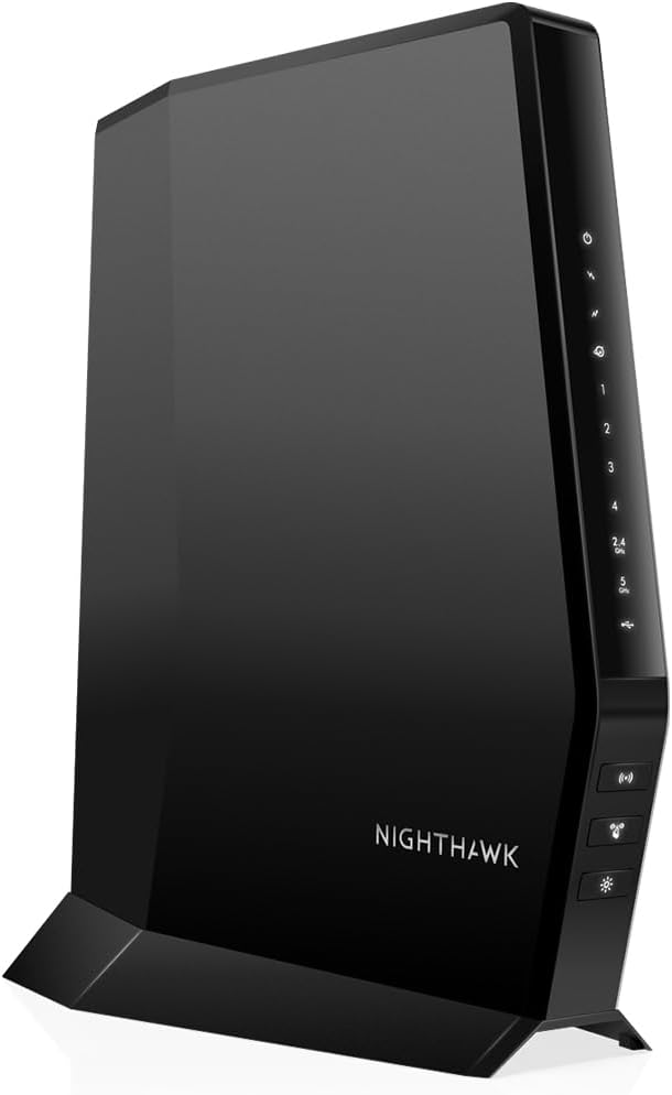 NETGEAR Nighthawk Modem Router Combo (CAX30) DOCSIS 3.1 Cable Modem and WiFi 6 Router – AX2700 2.7 Gbps – Compatible with Xfinity, Spectrum, Cox, and More – Gigabit Wireless Internet NETGEAR Nighthawk Modem Router Combo (CAX30) DOCSIS 3.1 Cable Modem and WiFi 6 Router – AX2700 2.7 Gbps – Compatible with Xfinity, Spectrum, Cox, and More – Gigabit Wireless Internet