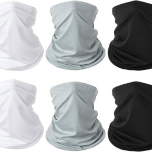6 Pieces Summer Face Cover Scarf Mens Neck Gaiter For...