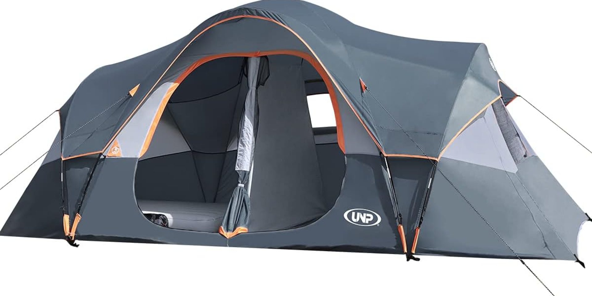 UNP Camping Tent 10-Person-Family Tents, Parties, Music Festival Tent, Big, Easy Up, 5 Large Mesh Windows, Double Layer, 2 Room, Waterproof, Weather Resistant, 18ft x 9ft x78in UNP Camping Tent 10-Person-Family Tents, Parties, Music Festival Tent, Big, Easy Up, 5 Large Mesh Windows, Double Layer, 2 Room, Waterproof, Weather Resistant, 18ft x 9ft x78in