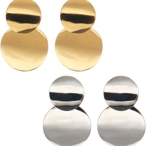 ONLYJUMP Round Statement Earrings Set for Women Retro...