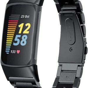 Bands Compatible with Fitbit Charge 6/Charge 5 Metal...