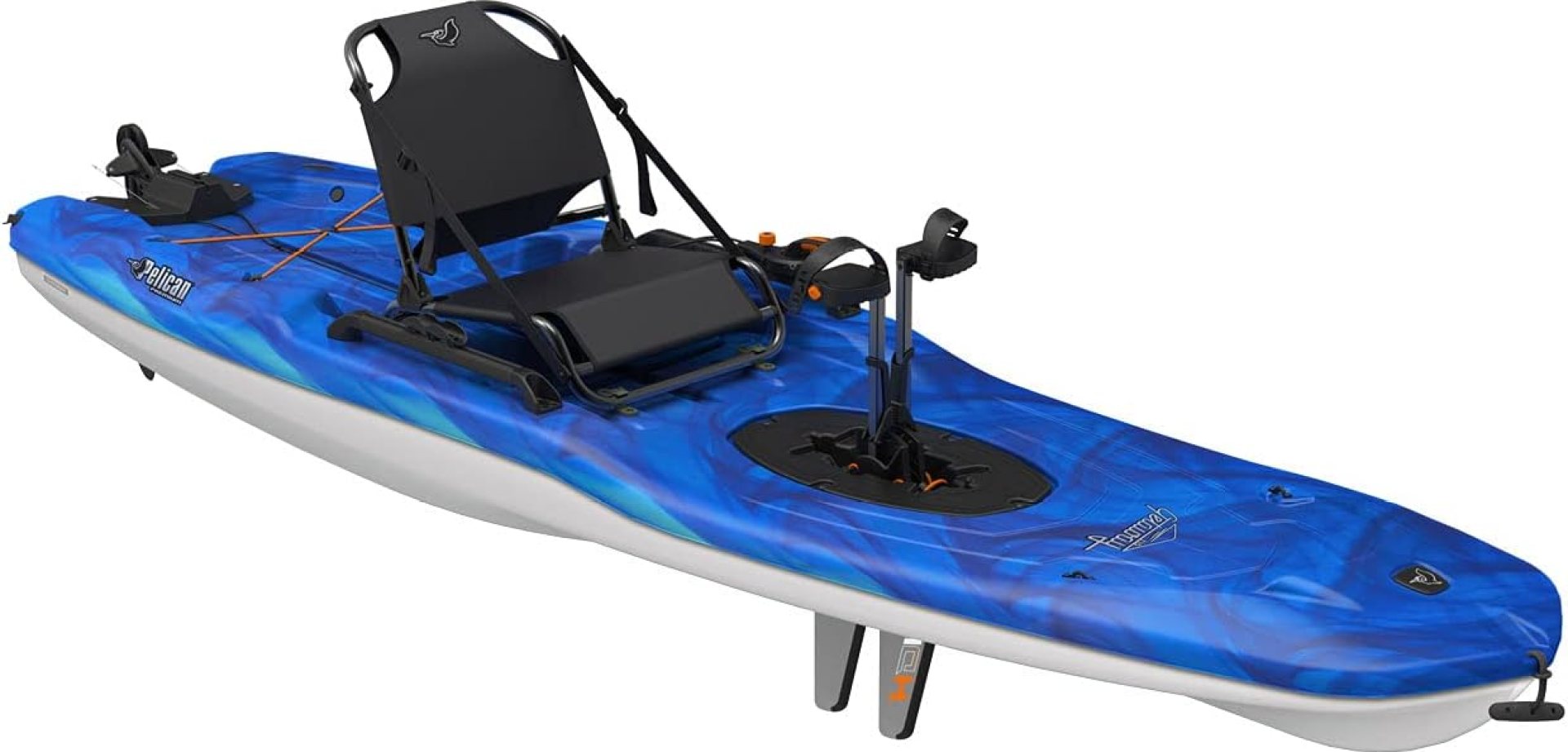Pelican – Getaway 110 HDII Recreational Kayak- Sit-on-Top – Lightweight and Stable one Person Kayak Vapor Deep Blue-White- 11 ft Pelican – Getaway 110 HDII Recreational Kayak- Sit-on-Top – Lightweight and Stable one Person Kayak Vapor Deep Blue-White- 11 ft
