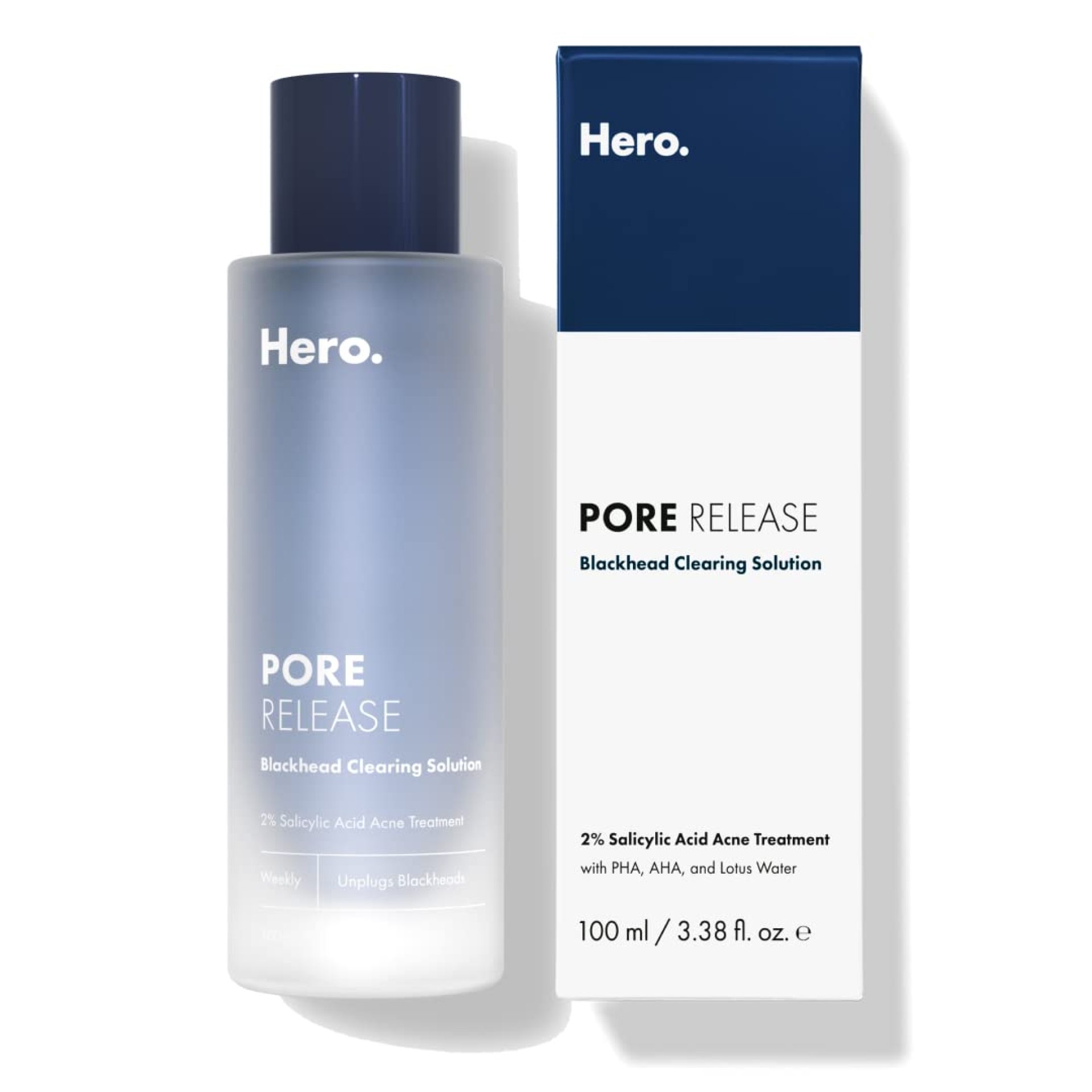 Hero Cosmetics Pore Release Blackhead Clearing Solution – Exfoliating Toner Featuring BHA, PHA, AHA and 2% Salicylic Acid (100 ml) Hero Cosmetics Pore Release Blackhead Clearing Solution – Exfoliating Toner Featuring BHA, PHA, AHA and 2% Salicylic Acid (100 ml)