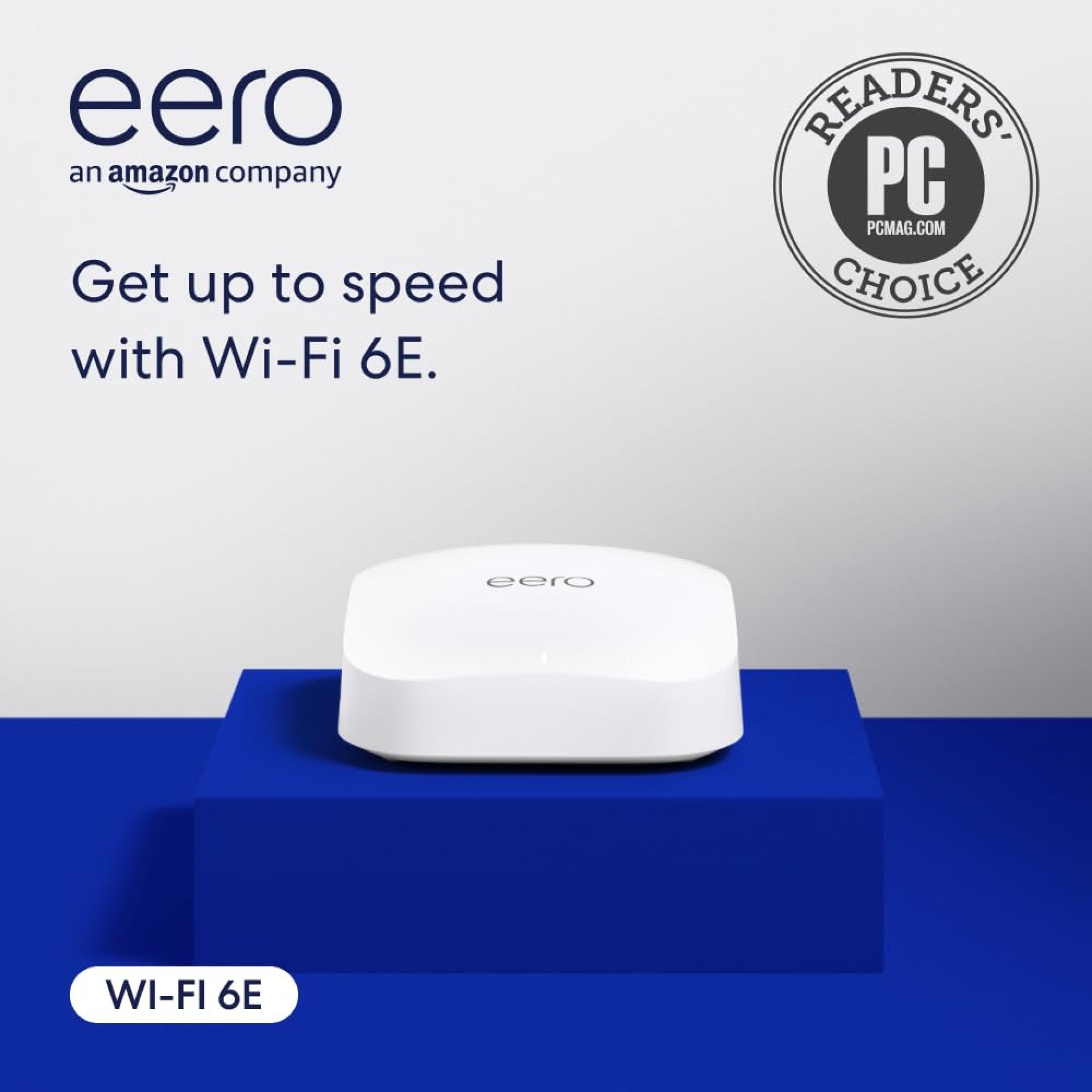 Amazon eero Pro 6E mesh wifi router – Supports internet plans up to 2.5 Gbps, Coverage up to 2,000 sq. ft., Connect 100+ devices, 1-pack Amazon eero Pro 6E mesh wifi router – Supports internet plans up to 2.5 Gbps, Coverage up to 2,000 sq. ft., Connect 100+ devices, 1-pack