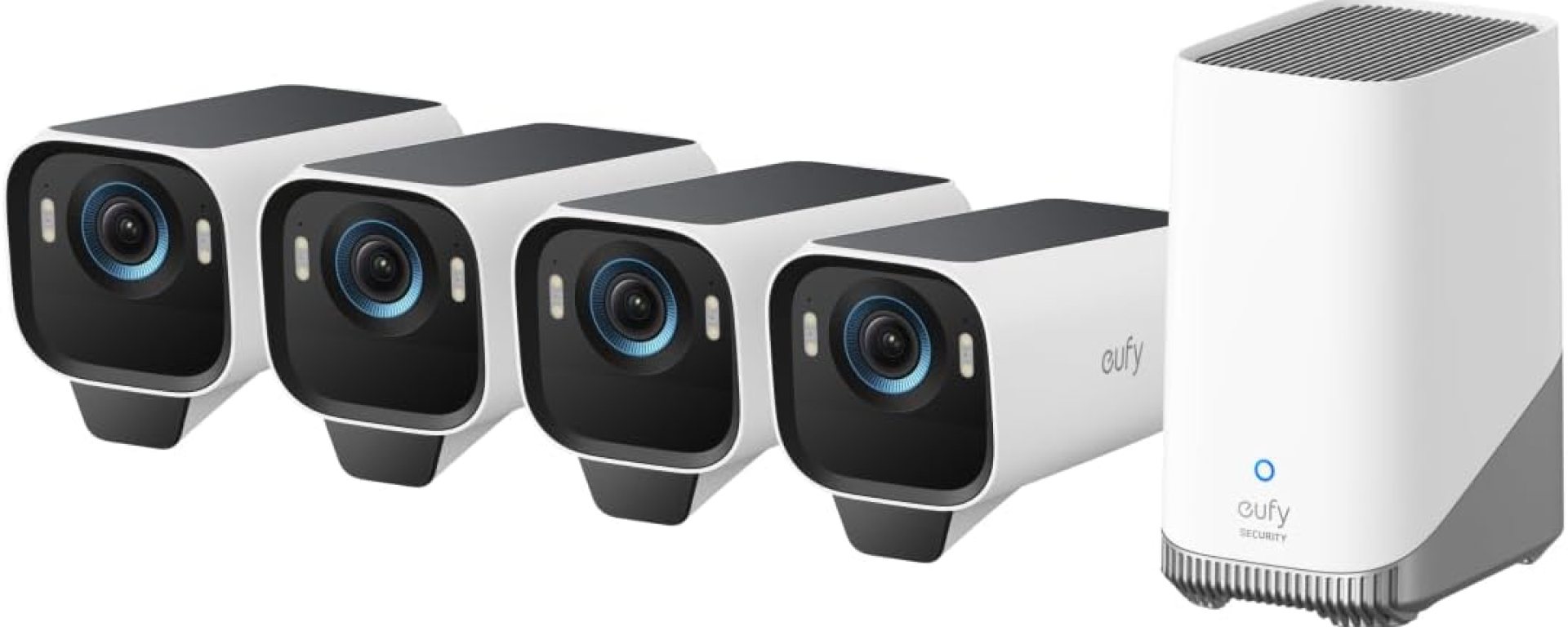 eufy Security eufyCam S3 Pro 4-Cam Kit, Solar Camera Outdoor Wireless, MaxColor Night Vision, 4K Security Camera with Solar Panel, Face Recognition AI, Expandable Local Storage, No Monthly Fee eufy Security eufyCam S3 Pro 4-Cam Kit, Solar Camera Outdoor Wireless, MaxColor Night Vision, 4K Security Camera with Solar Panel, Face Recognition AI, Expandable Local Storage, No Monthly Fee