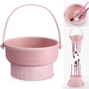 Makeup Brush Cleaner Mat 3 in 1 Silicone Makeup Brush...