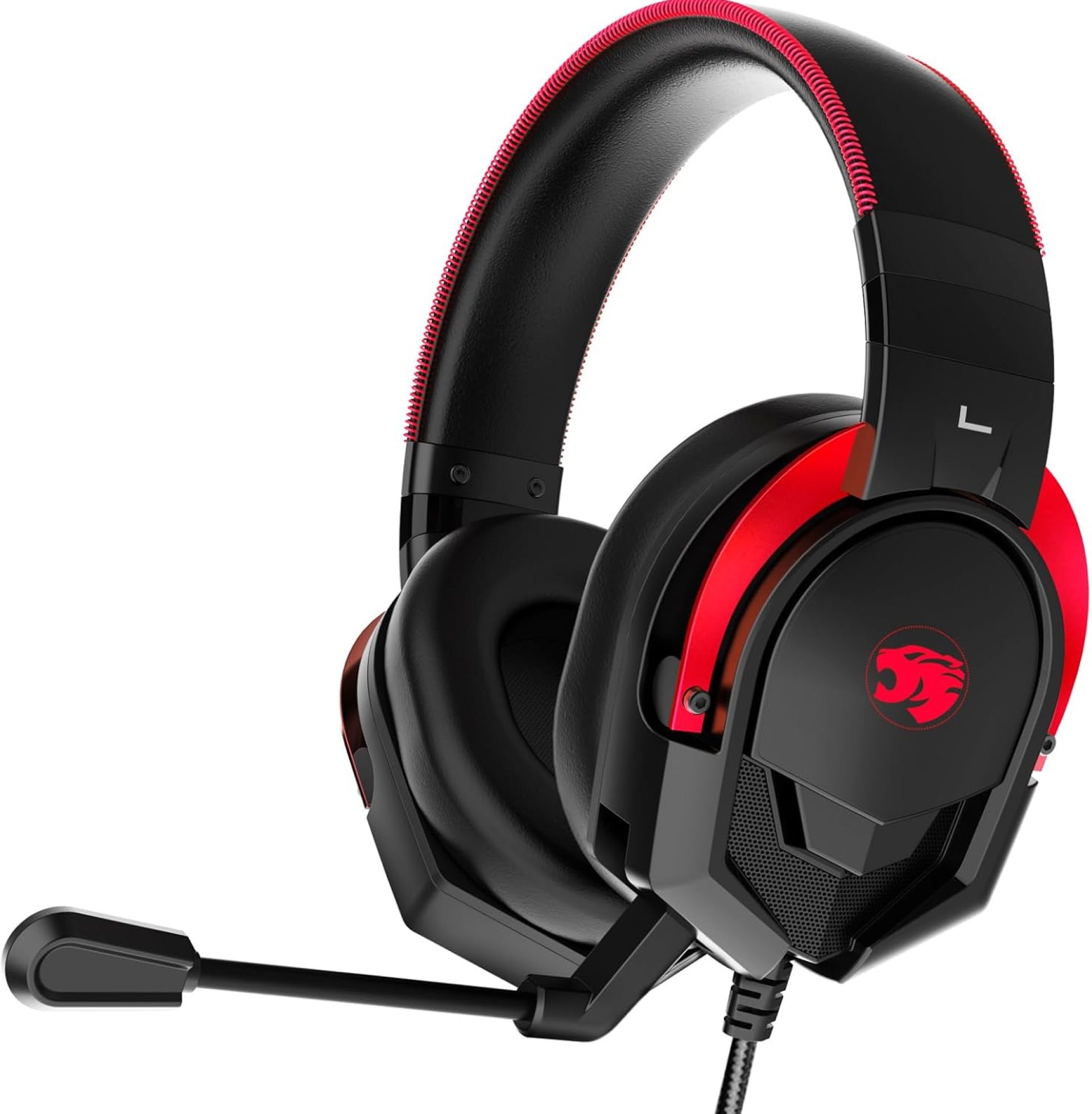 A88 Gaming Headset with Microphone, Stereo Wired Noise Cancelling Over-Ear Headphones with Mic for Pc, Ps5, Xbox One Series X/s, Ps4, Computer, Laptop, Mac, Nintendo, Gamer (Red) A88 Gaming Headset with Microphone, Stereo Wired Noise Cancelling Over-Ear Headphones with Mic for Pc, Ps5, Xbox One Series X/s, Ps4, Computer, Laptop, Mac, Nintendo, Gamer (Red)