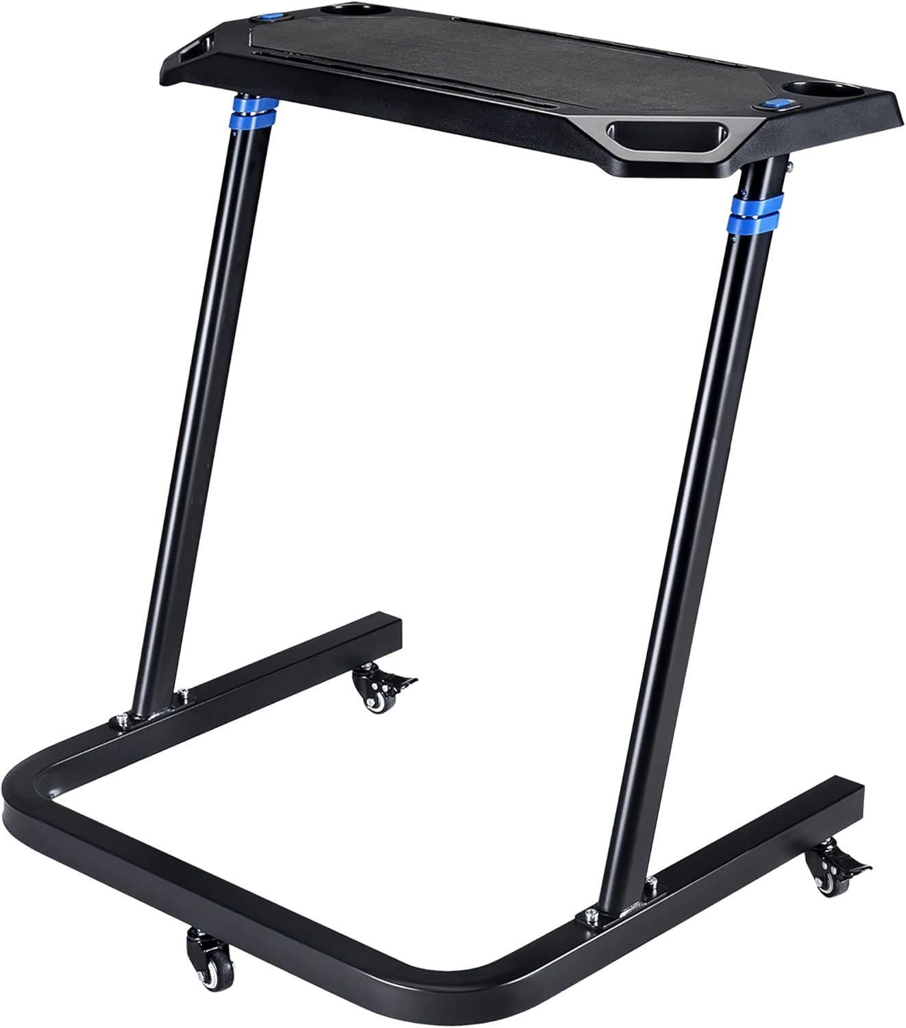Adjustable Bike Desk – Rolling Laptop Cart for Stationary Bike or Trainer – Exercise While Working or Watching TV – Standing Desk Adjustable Bike Desk – Rolling Laptop Cart for Stationary Bike or Trainer – Exercise While Working or Watching TV – Standing Desk