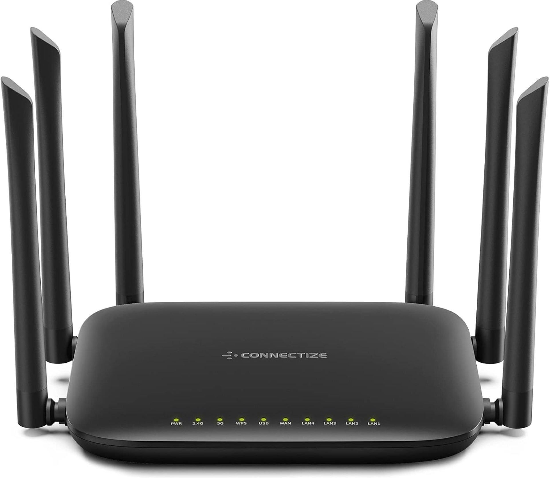 Gigabit WiFi Router, AC2100 Dual Band High Speed Wireless Router, 6 Antennas, MU-MIMO for Superb 2300 Sq.Ft Coverage & 30+ Devices, Easy Setup, Parental Control(Model: Connectize G6), Black Gigabit WiFi Router, AC2100 Dual Band High Speed Wireless Router, 6 Antennas, MU-MIMO for Superb 2300 Sq.Ft Coverage & 30+ Devices, Easy Setup, Parental Control(Model: Connectize G6), Black