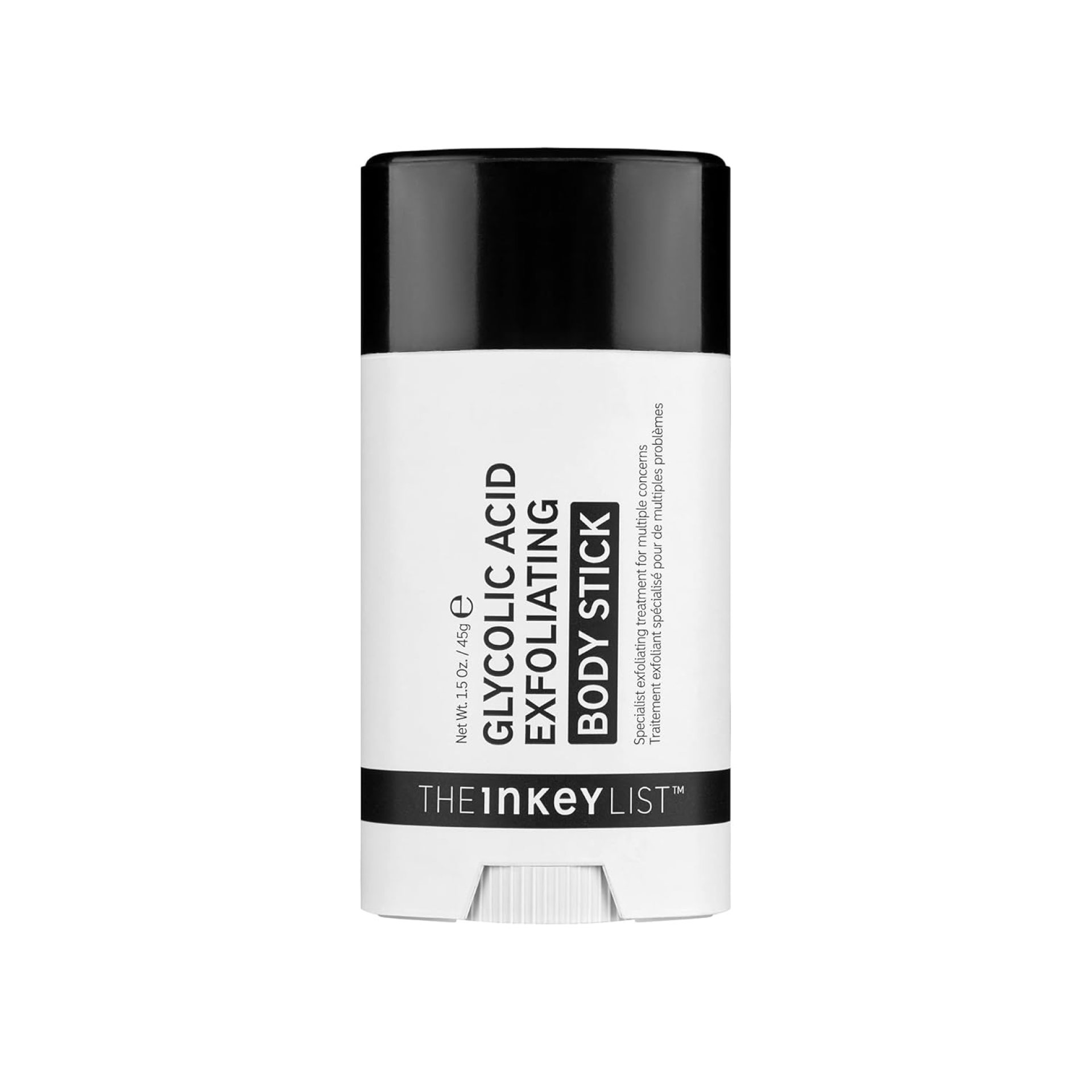 The INKEY List Glycolic Acid Exfoliating Body Stick 45g, Multiple Concerns, One Targeted Solution, Delivers Deep, Effective Exfoliation, Fragrance Free, Suitable For All Skin Types The INKEY List Glycolic Acid Exfoliating Body Stick 45g, Multiple Concerns, One Targeted Solution, Delivers Deep, Effective Exfoliation, Fragrance Free, Suitable For All Skin Types