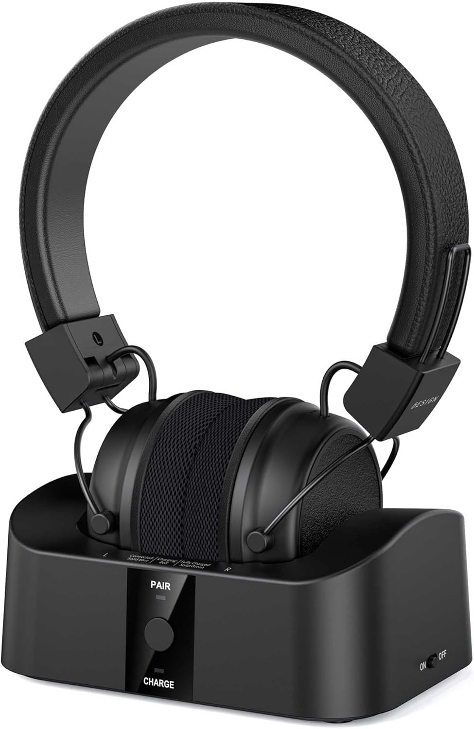 BESIGN BTH02 Wireless Headphones for TV Watching with Bluetooth Transmitter Charging Dock, Wireless TV Headsets for Seniors, 100ft Range No Audio Delay BESIGN BTH02 Wireless Headphones for TV Watching with Bluetooth Transmitter Charging Dock, Wireless TV Headsets for Seniors, 100ft Range No Audio Delay