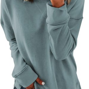 Dokotoo Women’s Casual Crew Neck Sweatshirt Loose...