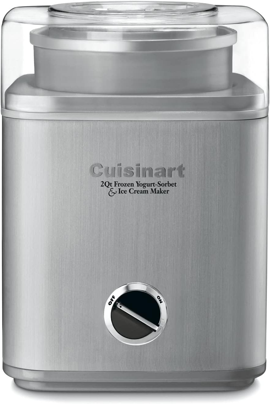 CUISINART Ice Cream Maker, Ice Cream and Frozen Yogurt Machine, 2-Qt. Double-Insulated Freezer Bowl, Silver, ICE30BCP1 CUISINART Ice Cream Maker, Ice Cream and Frozen Yogurt Machine, 2-Qt. Double-Insulated Freezer Bowl, Silver, ICE30BCP1