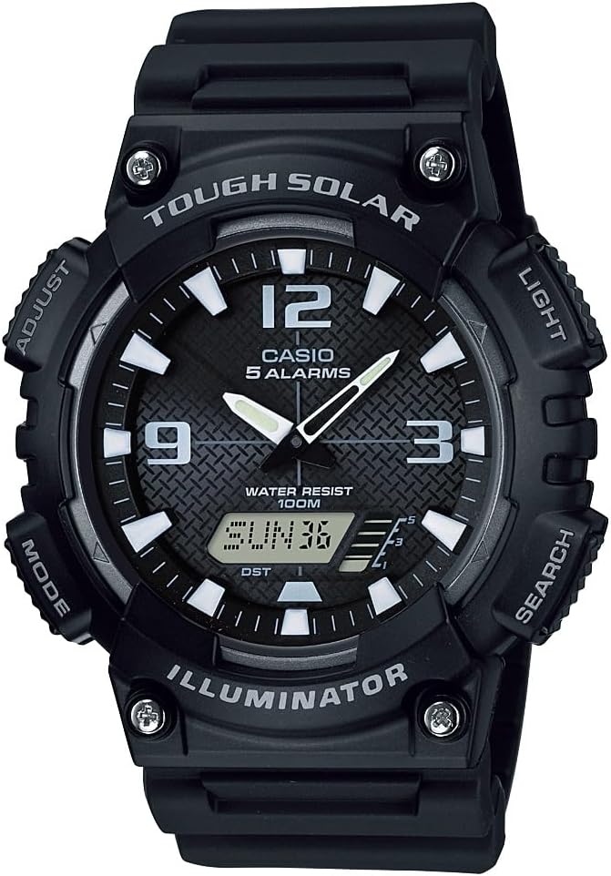 Casio AQS800W Series | Analog Digital Watch | 100M WR | Solar Powered | 1/100 SEC Stop Watch | 6-Language Day of The Week Indicator | Countdown Timer | LED Light | Multi Alarm Casio AQS800W Series | Analog Digital Watch | 100M WR | Solar Powered | 1/100 SEC Stop Watch | 6-Language Day of The Week Indicator | Countdown Timer | LED Light | Multi Alarm