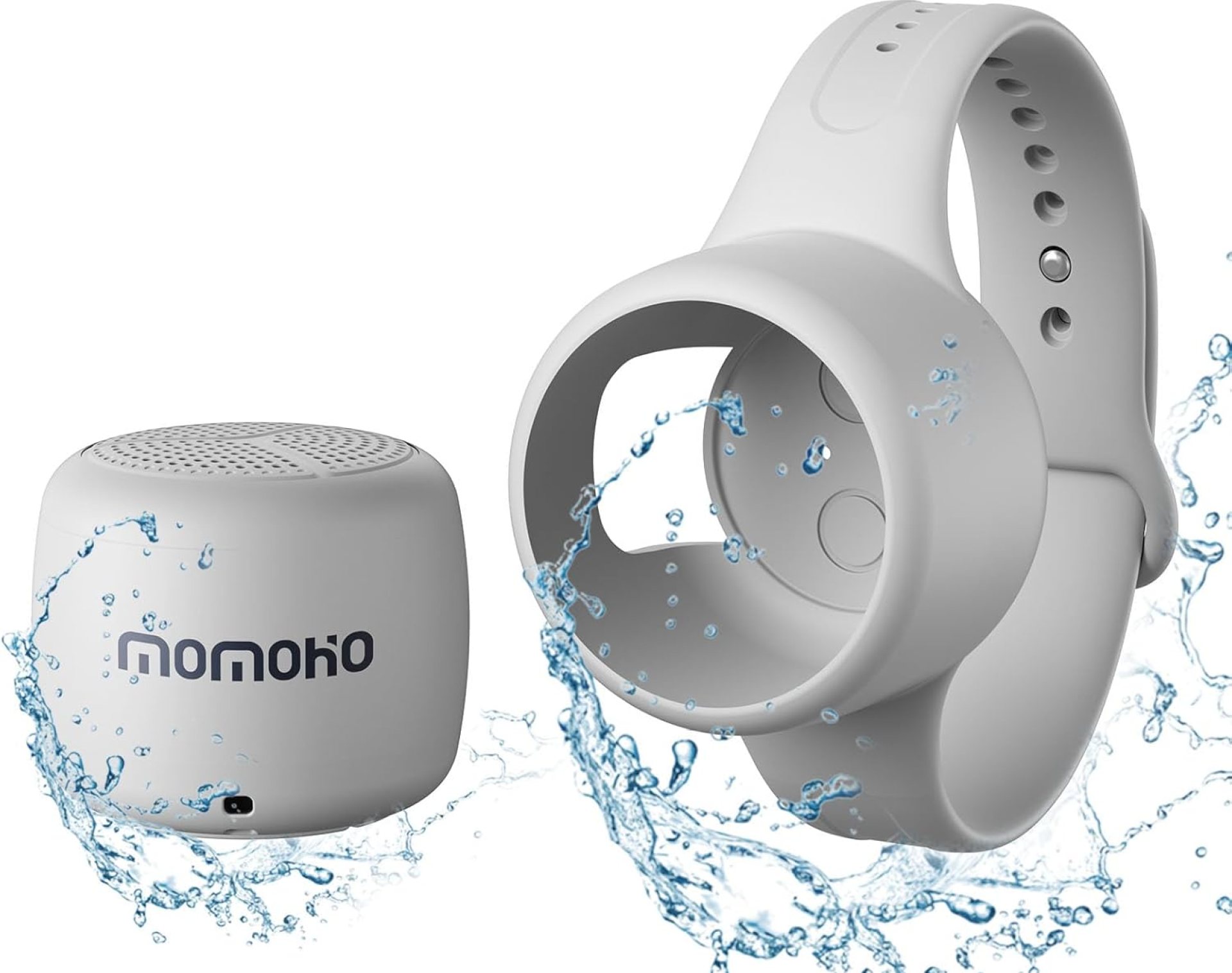 Portable Bluetooth Speaker with Wearable Band – IPX7 Waterproof, Mini, Smallest Speaker, TF Card Play Support for Outdoor, Hiking (Gray) Portable Bluetooth Speaker with Wearable Band – IPX7 Waterproof, Mini, Smallest Speaker, TF Card Play Support for Outdoor, Hiking (Gray)