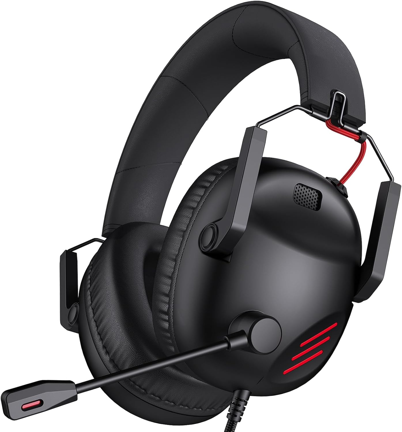 CM7007 Gaming Headset for Xbox Series X|S, Xbox, PS5, PS4, PC, Switch, Gaming Headphones with Noise Canceling Microphone, Folding Design, 50MM Dynamic Drivers, 3.5MM Audio Jack, Black Red CM7007 Gaming Headset for Xbox Series X|S, Xbox, PS5, PS4, PC, Switch, Gaming Headphones with Noise Canceling Microphone, Folding Design, 50MM Dynamic Drivers, 3.5MM Audio Jack, Black Red