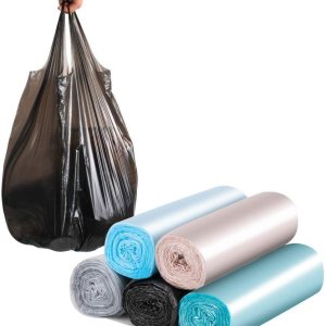 Handle Trash Bags 4 Gallon 100 Counts Small Garbage...