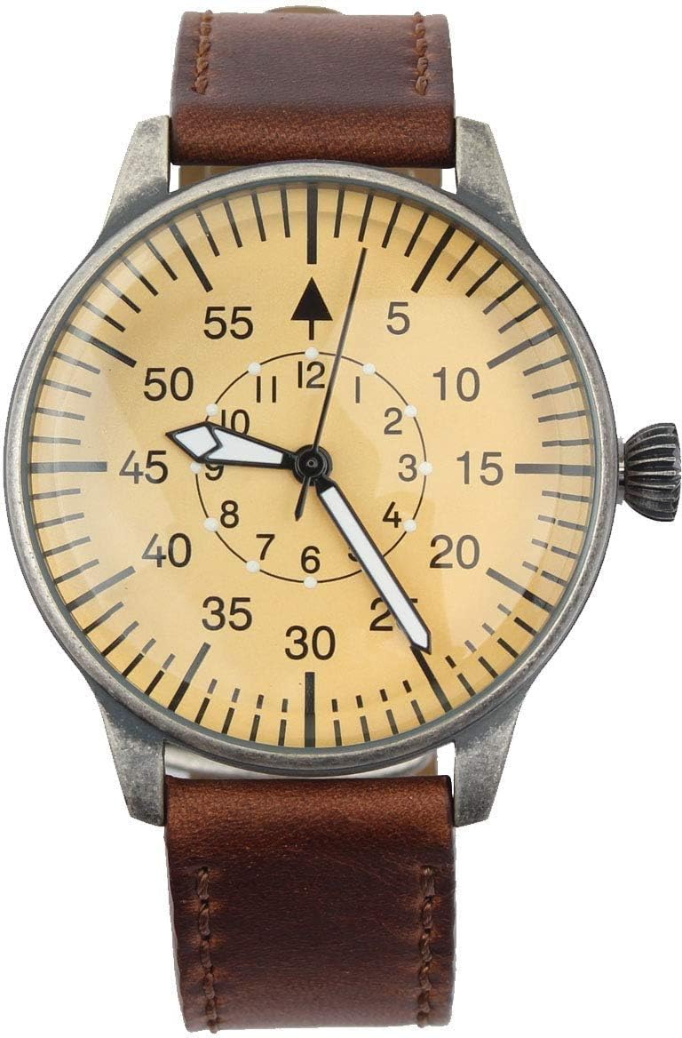 Mil-Tec Luftwaffe Me109 Aviator Vintage German WW2 Flieger Pilot Mens Watch – Military Easy to Read Calfskin Brown Leather Strap 3Atm Analog Quartz Mil-Tec Luftwaffe Me109 Aviator Vintage German WW2 Flieger Pilot Mens Watch – Military Easy to Read Calfskin Brown Leather Strap 3Atm Analog Quartz
