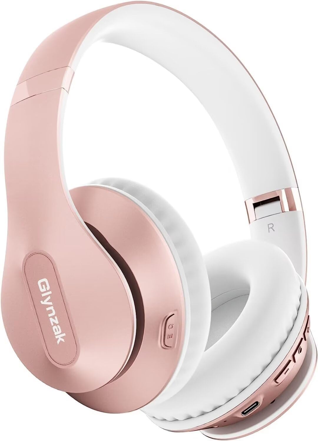Wireless Bluetooth Headphones Over Ear 65H Playtime HiFi Stereo Headset with Microphone and 6EQ Modes Foldable Bluetooth V5.3 Headphones for Travel Smartphone Computer Laptop Rose Gold Wireless Bluetooth Headphones Over Ear 65H Playtime HiFi Stereo Headset with Microphone and 6EQ Modes Foldable Bluetooth V5.3 Headphones for Travel Smartphone Computer Laptop Rose Gold