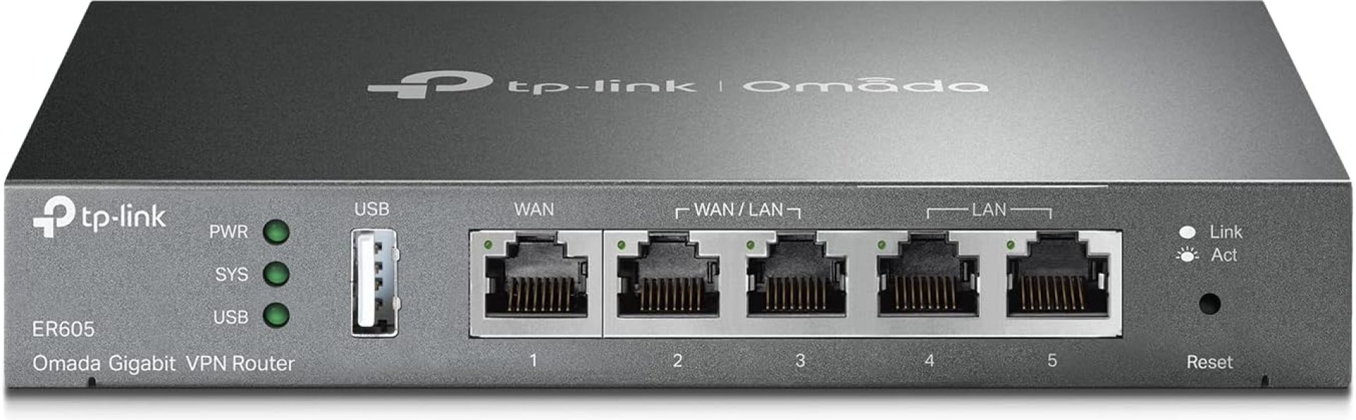 TP-Link ER605 V2 Wired Gigabit VPN Router, Up to 3 WAN Ethernet Ports + 1 USB WAN, SPI Firewall SMB Router, Omada SDN Integrated, Load Balance, Lightning Protection TP-Link ER605 V2 Wired Gigabit VPN Router, Up to 3 WAN Ethernet Ports + 1 USB WAN, SPI Firewall SMB Router, Omada SDN Integrated, Load Balance, Lightning Protection