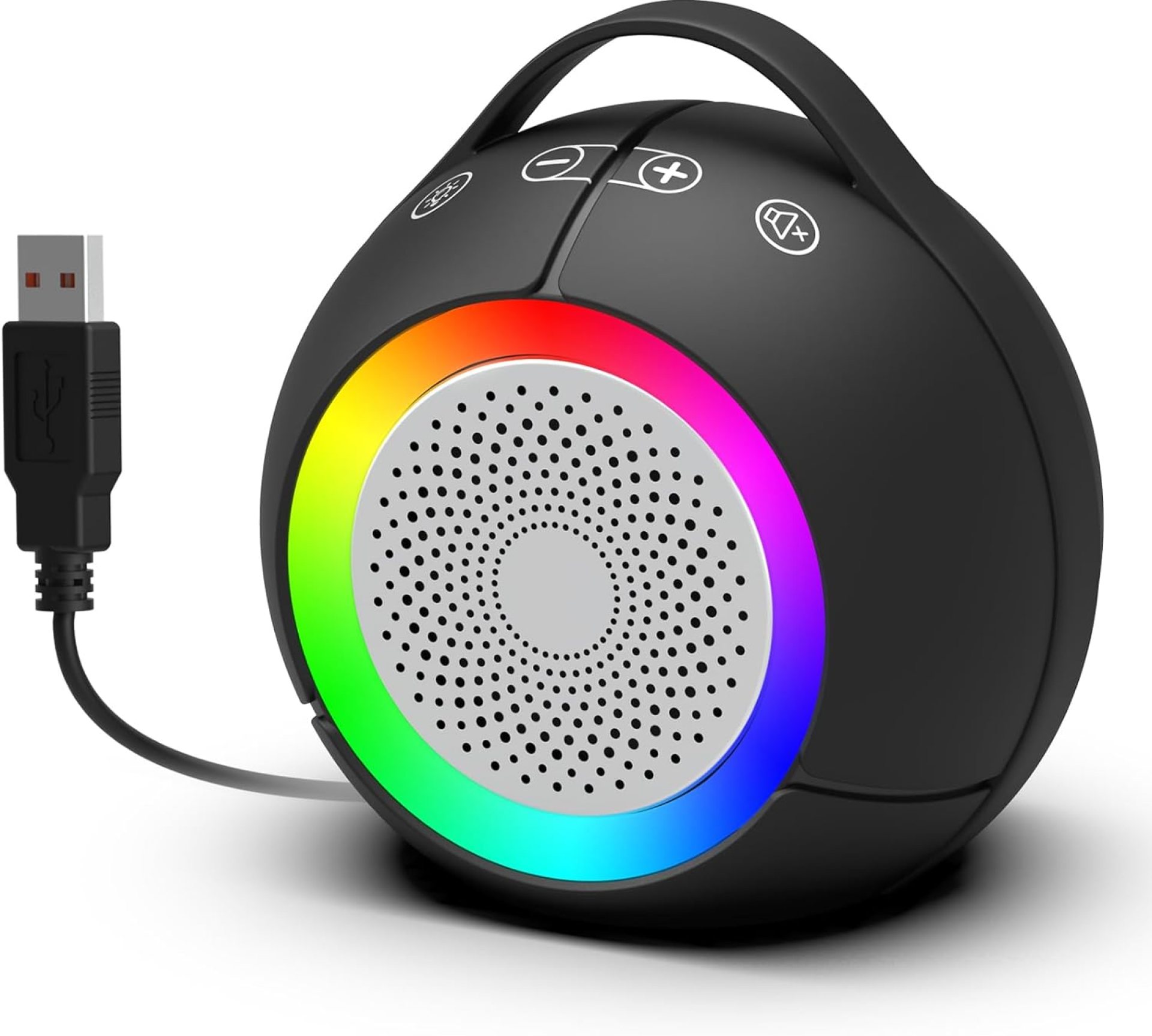 USB Computer Speakers for Desktop PC | Portable Plug-N-Play Laptop Speakers with Dynamic RGB Light, Ultra-Clear Sound, Loud Volume, Deep Bass, Touch Control, Compatible with Windows, macOS, ChromeOS USB Computer Speakers for Desktop PC | Portable Plug-N-Play Laptop Speakers with Dynamic RGB Light, Ultra-Clear Sound, Loud Volume, Deep Bass, Touch Control, Compatible with Windows, macOS, ChromeOS