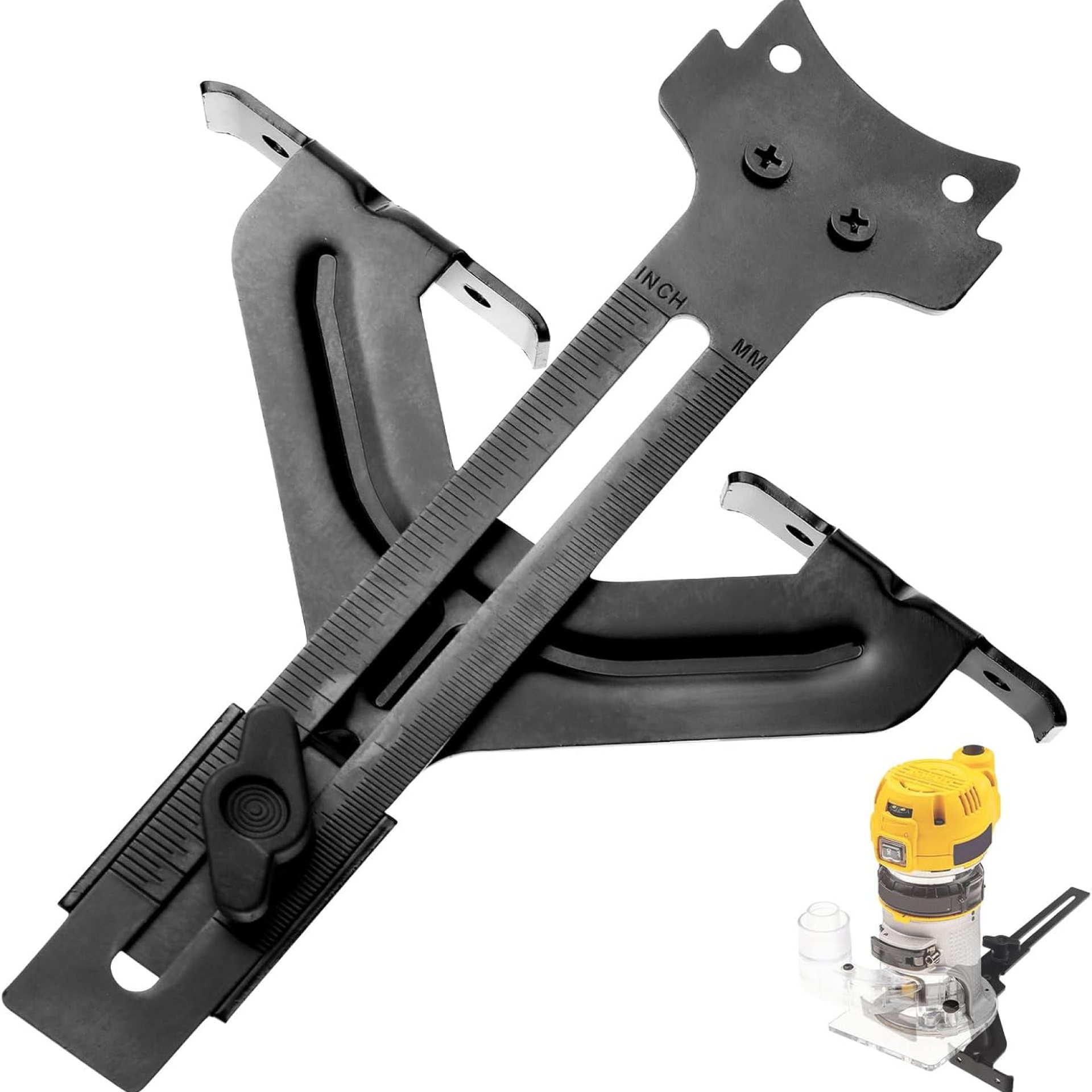 DNP618 Edge Guide for Fixed Base Compact Router, Compatible With D-EWALT DWP611 Router, PORTER-CABLE 450 & 451-Adjustable for Quick Attachment To Router Mounting Base, Fits Router DCW600B, DW6913. etc DNP618 Edge Guide for Fixed Base Compact Router, Compatible With D-EWALT DWP611 Router, PORTER-CABLE 450 & 451-Adjustable for Quick Attachment To Router Mounting Base, Fits Router DCW600B, DW6913. etc