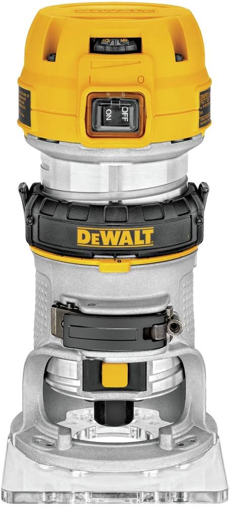 DEWALT Router, Fixed Base, 1-1/4 HP, 7.7-Amp, Variable Speed Trigger, Corded (DWP611) DEWALT Router, Fixed Base, 1-1/4 HP, 7.7-Amp, Variable Speed Trigger, Corded (DWP611)