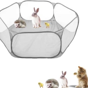 Small Animals Playpen, Portable Pop-up Open Interactive...