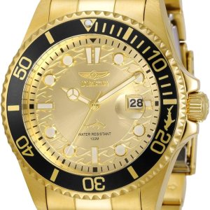 Invicta Mens Pro Diver Quartz Watch, Gold, 30025