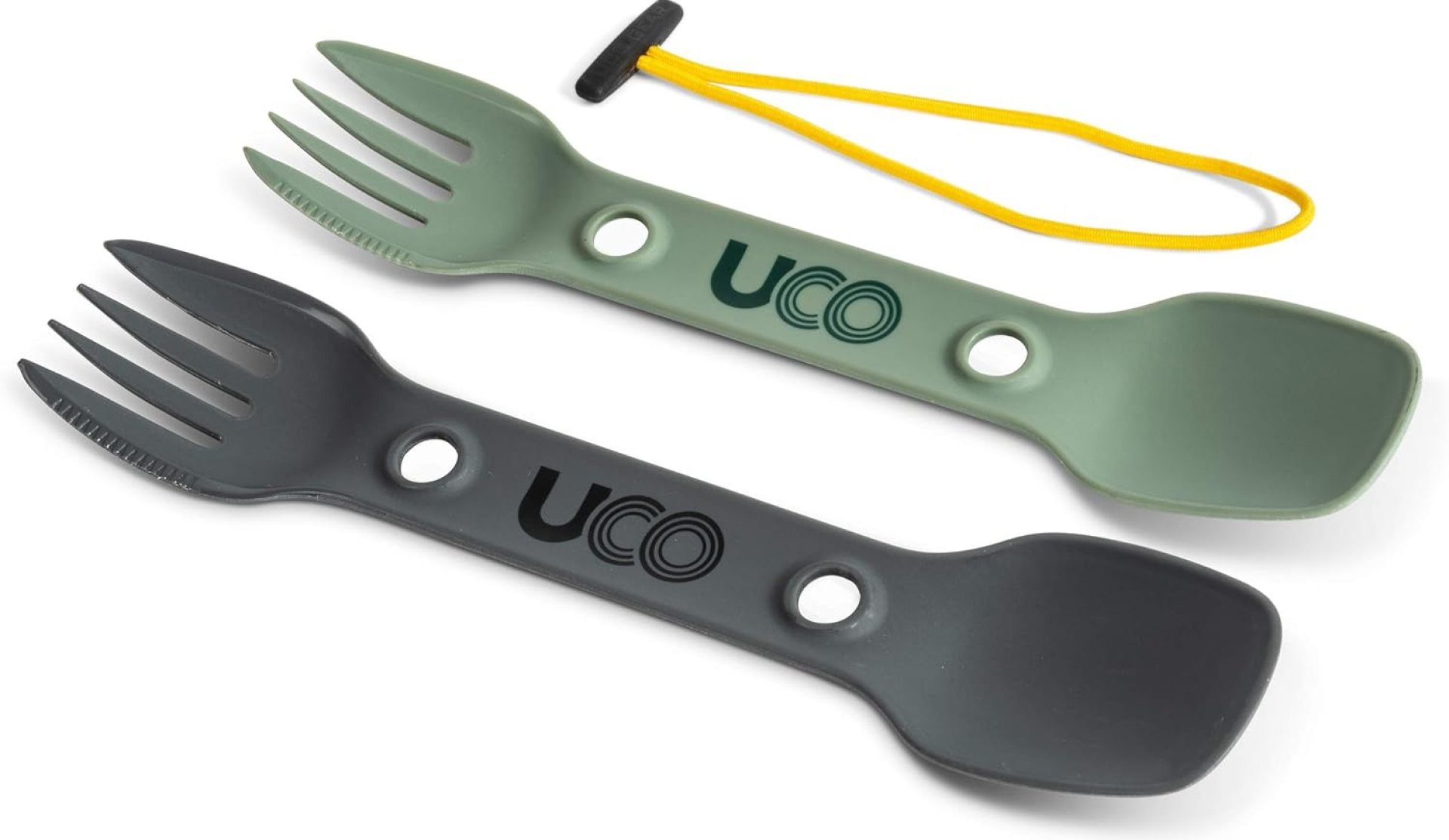 UCO Utility Spork 3-in-1 Combo Spoon-Fork-Knife Utensil, 2-Pack, Gold/Sky Blue UCO Utility Spork 3-in-1 Combo Spoon-Fork-Knife Utensil, 2-Pack, Gold/Sky Blue