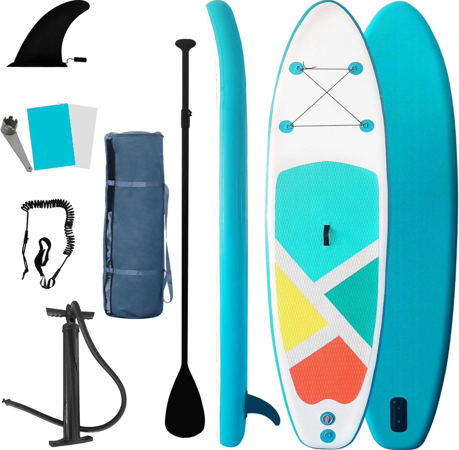 Inflatable Stand-Up Paddle Boards for Adults, QILEBA 10ft Extra Wide Stable Inflatable Yoga Paddleboard with Durable SUP Accessories, Fins, Adjustable Paddle, Pump, Leash, Ultra-Light Non-Slip Deck Inflatable Stand-Up Paddle Boards for Adults, QILEBA 10ft Extra Wide Stable Inflatable Yoga Paddleboard with Durable SUP Accessories, Fins, Adjustable Paddle, Pump, Leash, Ultra-Light Non-Slip Deck