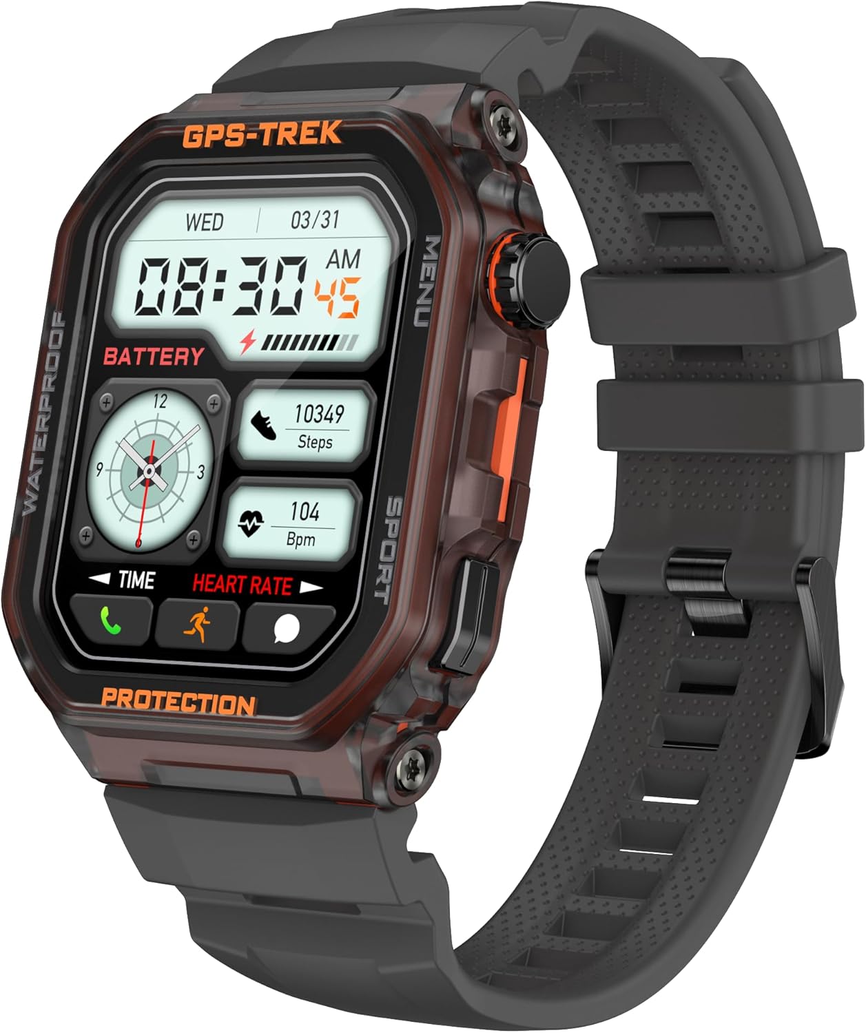 Military Smart Watch for Men (Answer/Make Calls), 1.75” Smart Watch for Android and iPhone, Fitness Watch with 100+ Sports Modes, IP68 Waterproof, GPS/Heart Rate/Sleep/Blood Pressure, Watches for Men Military Smart Watch for Men (Answer/Make Calls), 1.75” Smart Watch for Android and iPhone, Fitness Watch with 100+ Sports Modes, IP68 Waterproof, GPS/Heart Rate/Sleep/Blood Pressure, Watches for Men